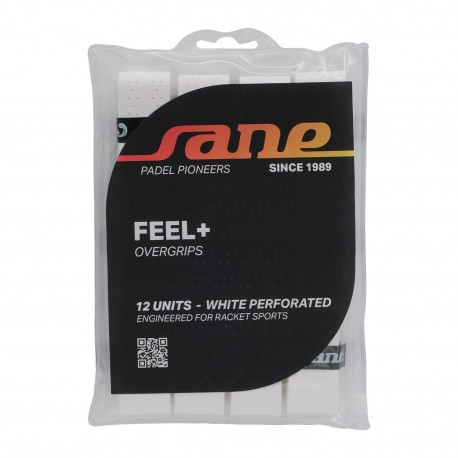 OVERGRIP SANE FEEL+ BLANCO PERFORADO x12